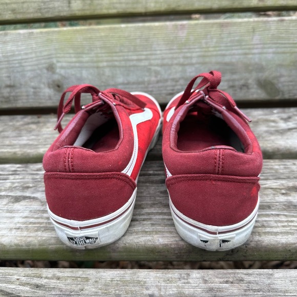 Vans Old Skool Tie Dye Red White Canvas Lace Up Skate Shoes Sneakers Men's Sz 10 - Picture 3 of 9